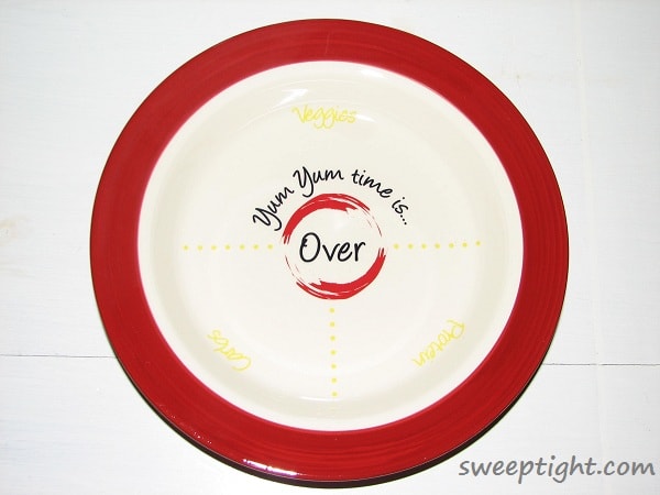 Yum yum time is over portion control dish. 