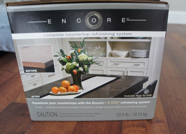 Encore Countertop Refinishing System in the box. 
