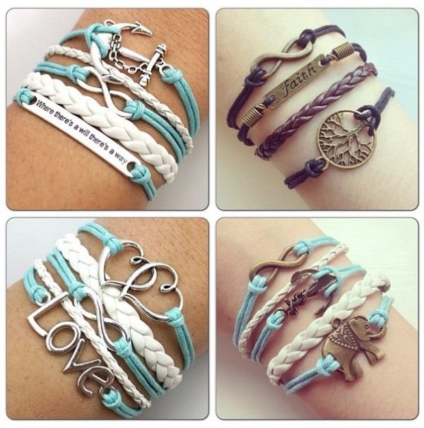 Crafty and trendy bracelets that I want to make. 