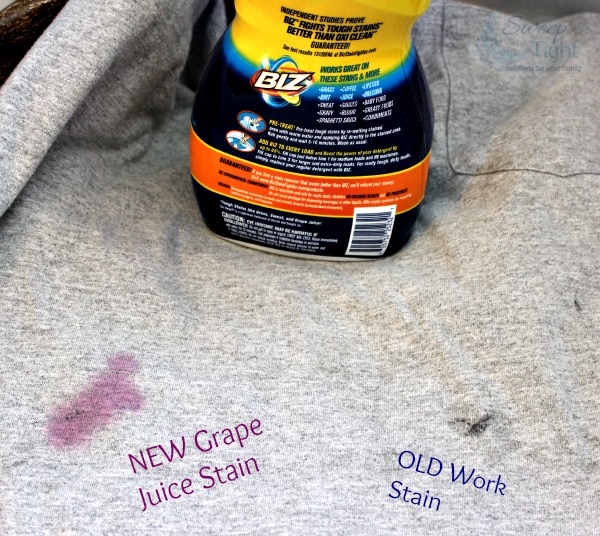 Biz Challenge with Grape Juice Stain