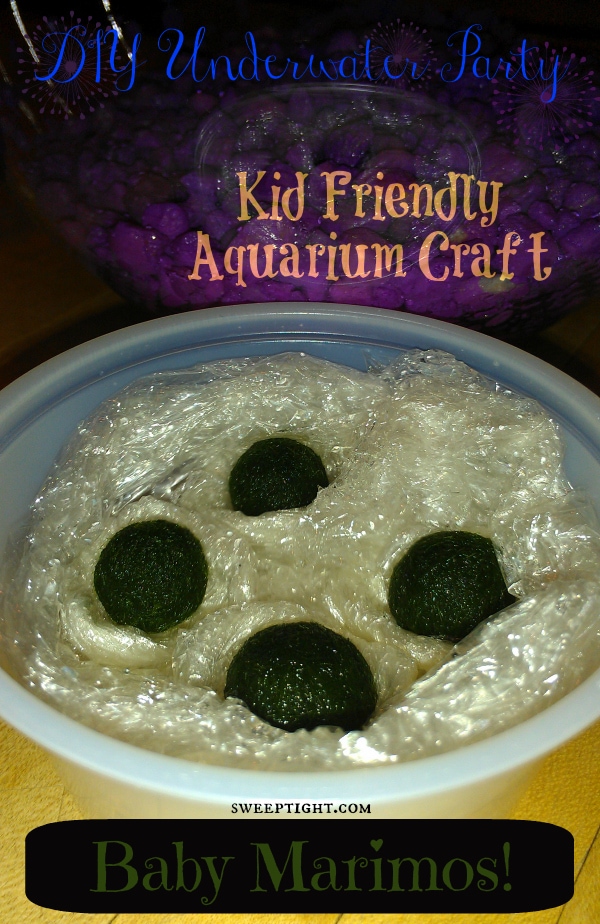 Educational activities for kids - DIY Mini Aquarium Craft for kids with baby marimos