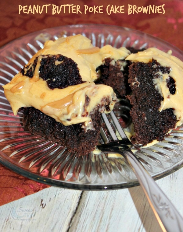 Peanut Butter Poke Cake Brownies Recipe