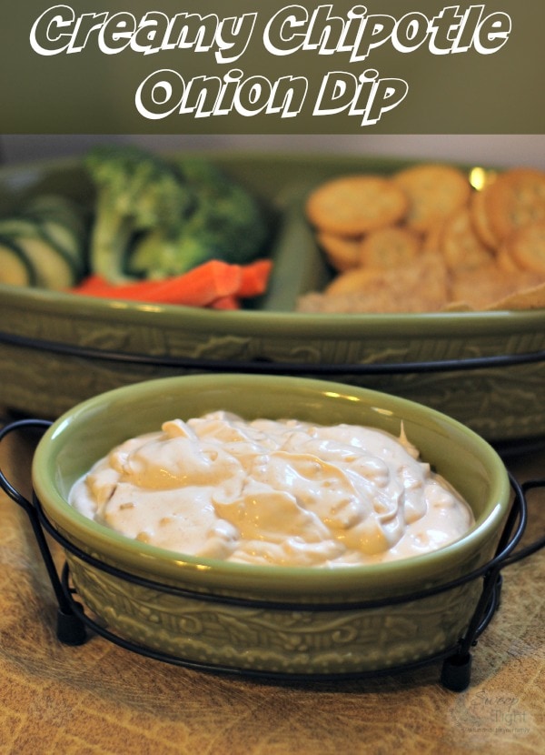 Easy Creamy Chipotle Onion Dip Recipe #TabascoHellmanns