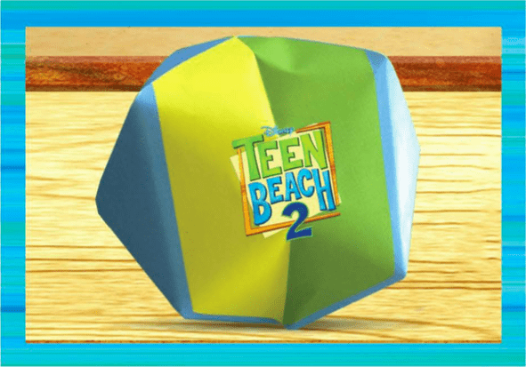 Teen Beach 2 viewing party crafts - Origami Beach Ball.