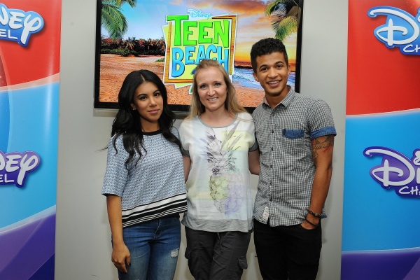 #TeenBeach2 stars Chrissie Fit and Jordan Fisher with Shelley from SweepTight.com #TeenBeach2Event