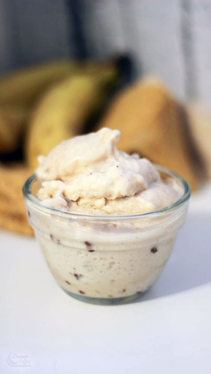 Banana Ice Cream Recipe with Nutella Chunks