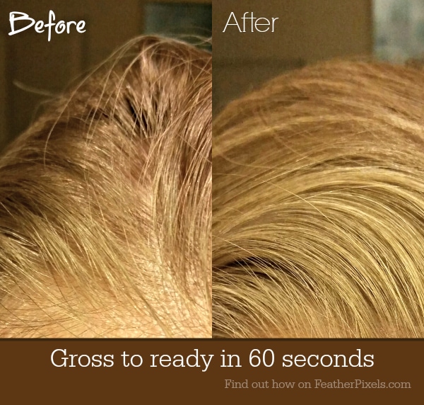 Dry Shampoo before and after