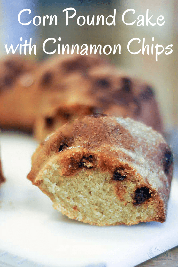 Corn Pound Cake Recipe with Cinnamon Chips #PANFan