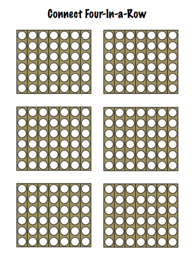 Road trip printables Connect 4