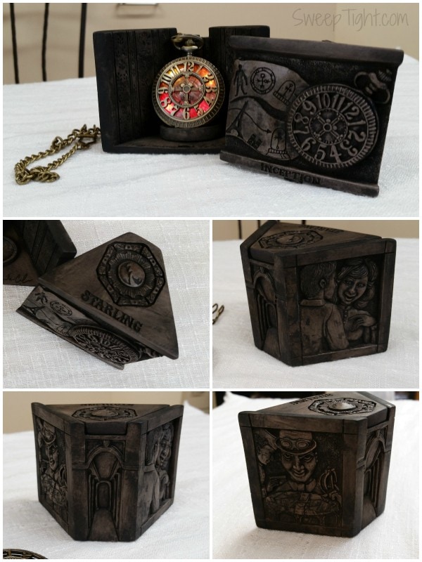 The collectible Starling Steampunk Pocket Watch comes in a limited edition resin box designed by Disney artist Terri Hardin Jackson.