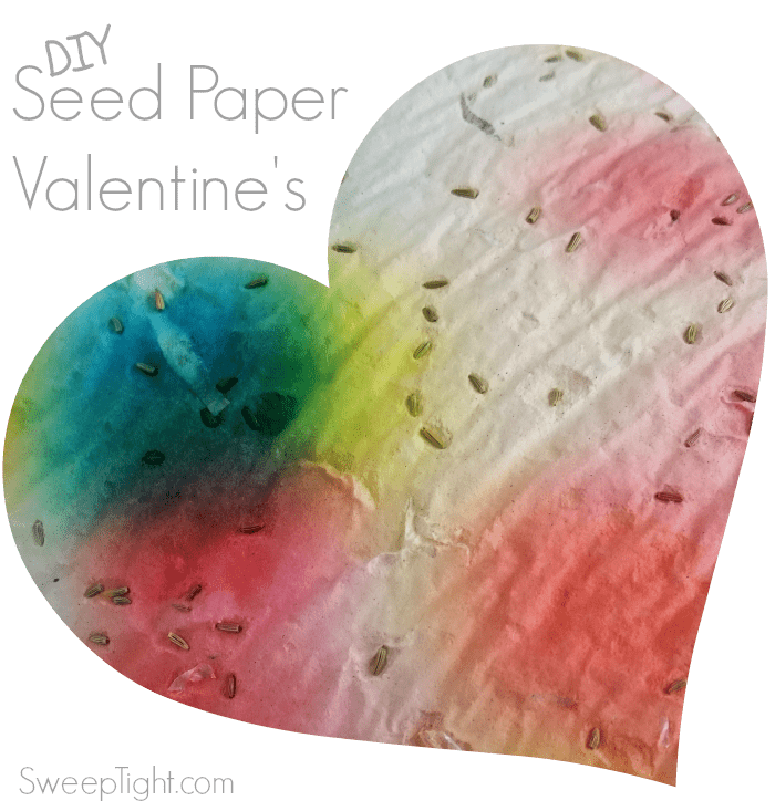Easy paper crafts - seed paper Valentine's