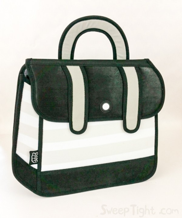 A purse that looks like a comic book drawing. 