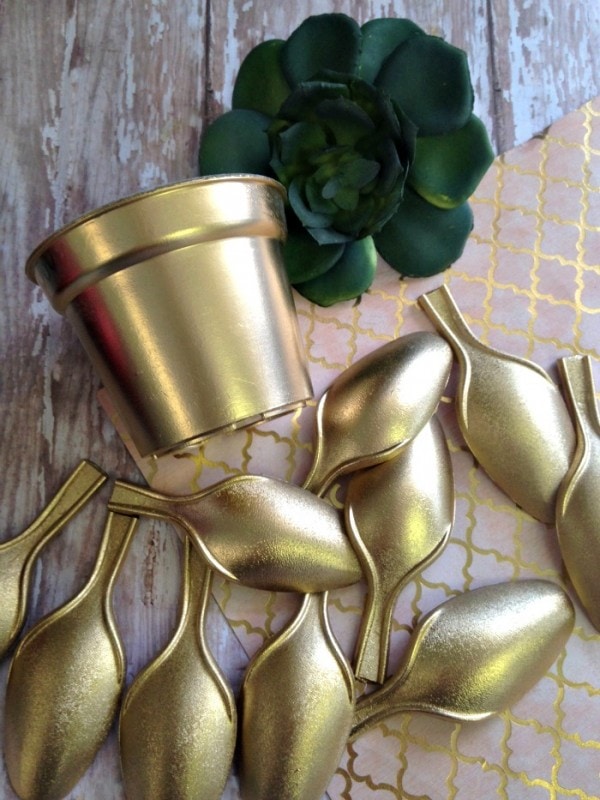 Plastic Spoon Craft - Easy Upcycled Lotus Planter