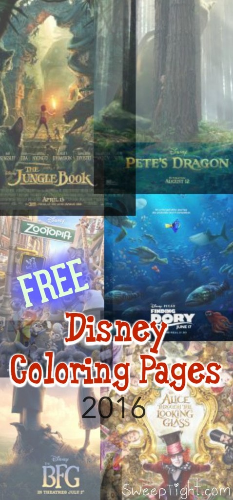 Free Disney Coloring Pages 2016