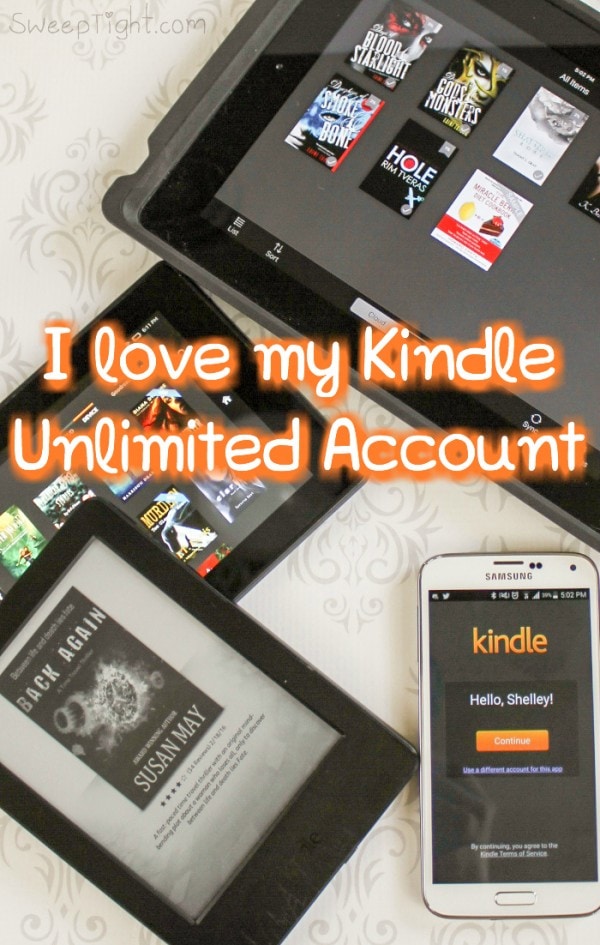 Kindle, ipad, tablet, and phone all with the kindle app open.