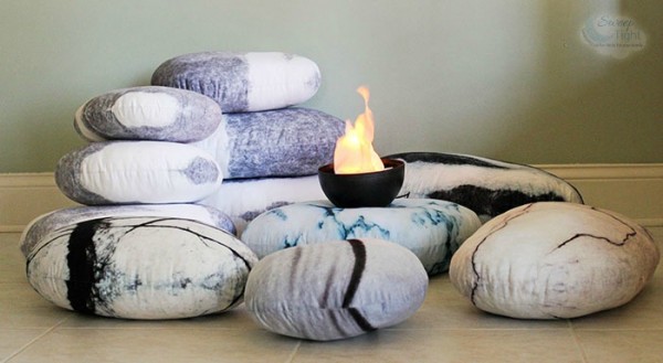 Pebble Pillows pretend campout