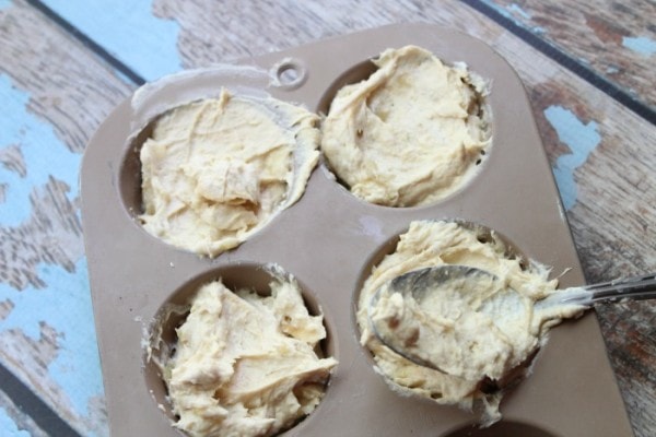 Dog treat in a baking tin.