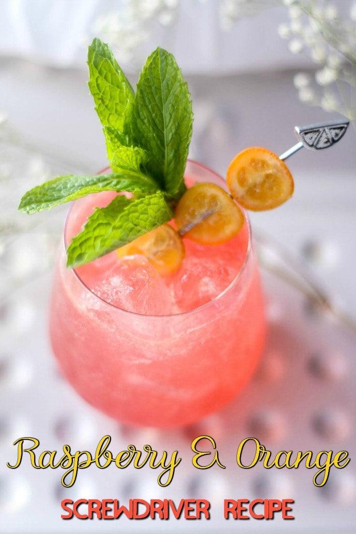 Raspberry and Orange Screwdriver Drink Recipe