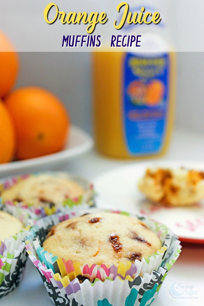 Orange Muffins Recipe with Flax Seeds and Cinnamon Chips