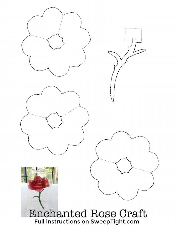 Disney Crafts for kids - Beauty and the Beast Enchanted Rose