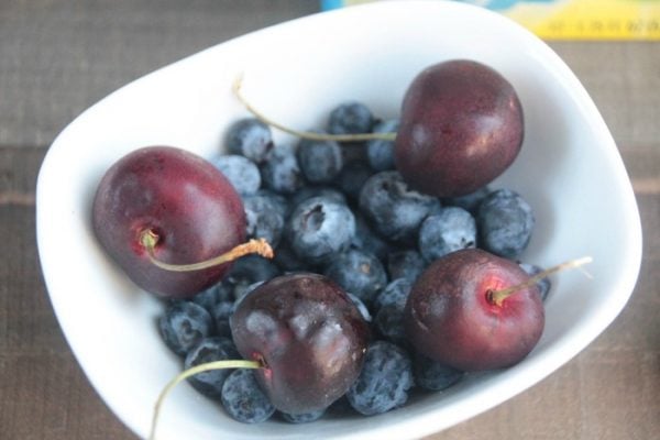 Cherries and blueberries