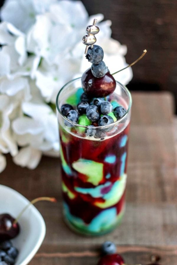 Bomb Pop Cocktail - Iced Cake Bomb Slushy Recipe