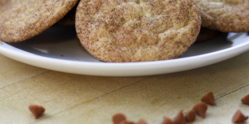 Snickerdoodles on a plate with chips