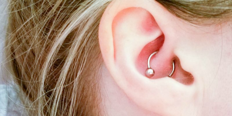 Ear with a daith earring in it.