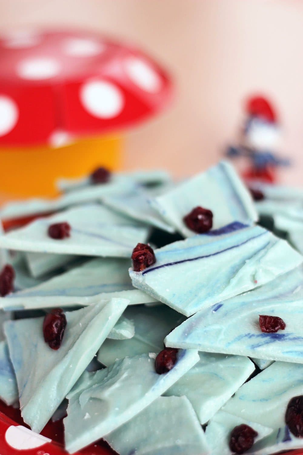 Blue bark candy