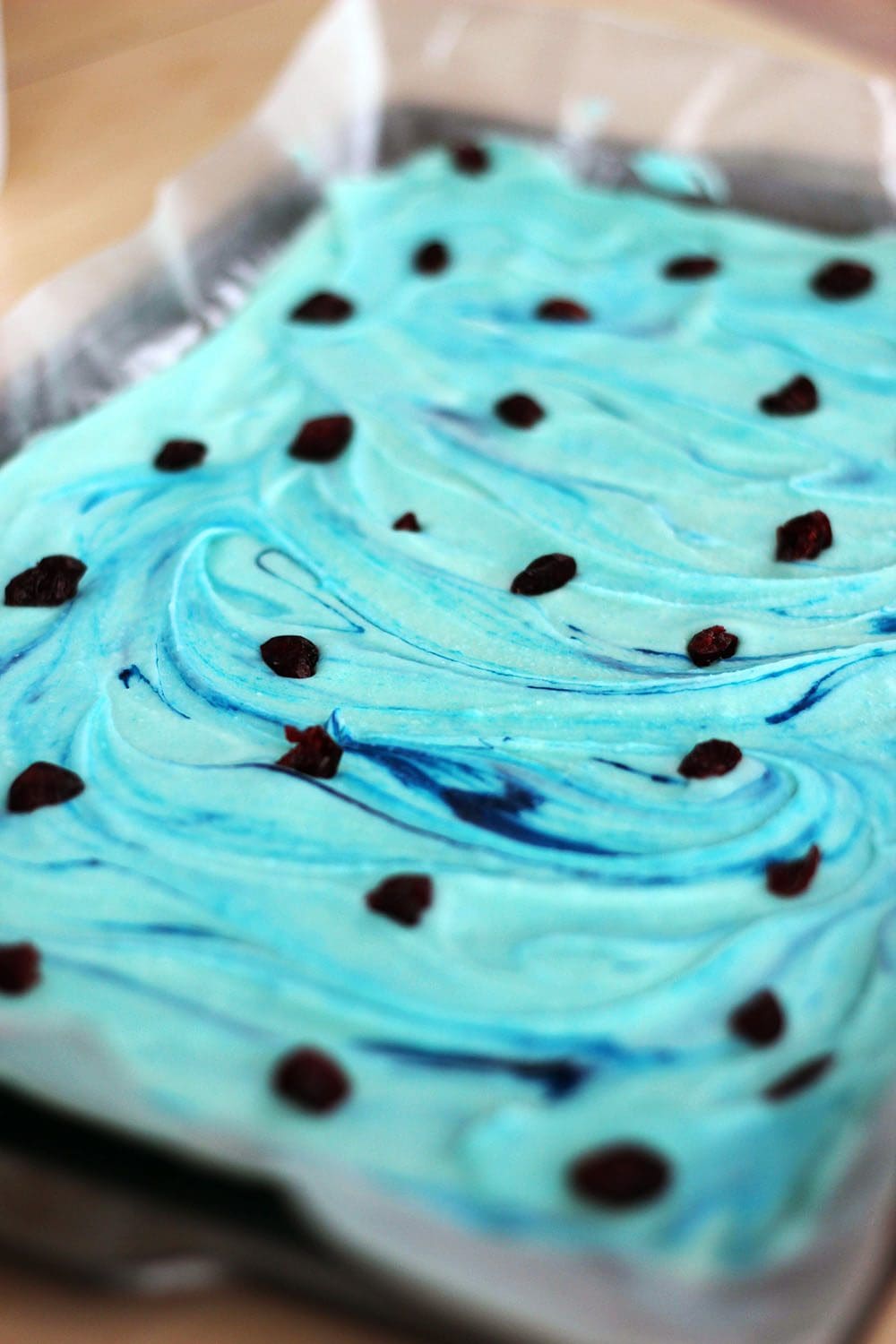 Lined wax paper cookie sheet