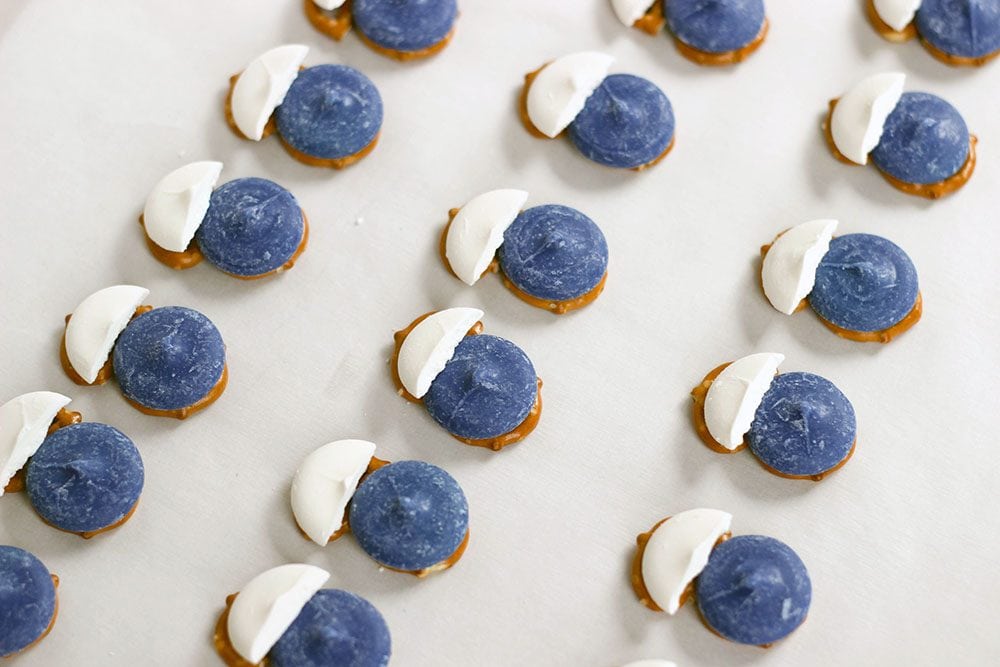 Smurf heads candy melts