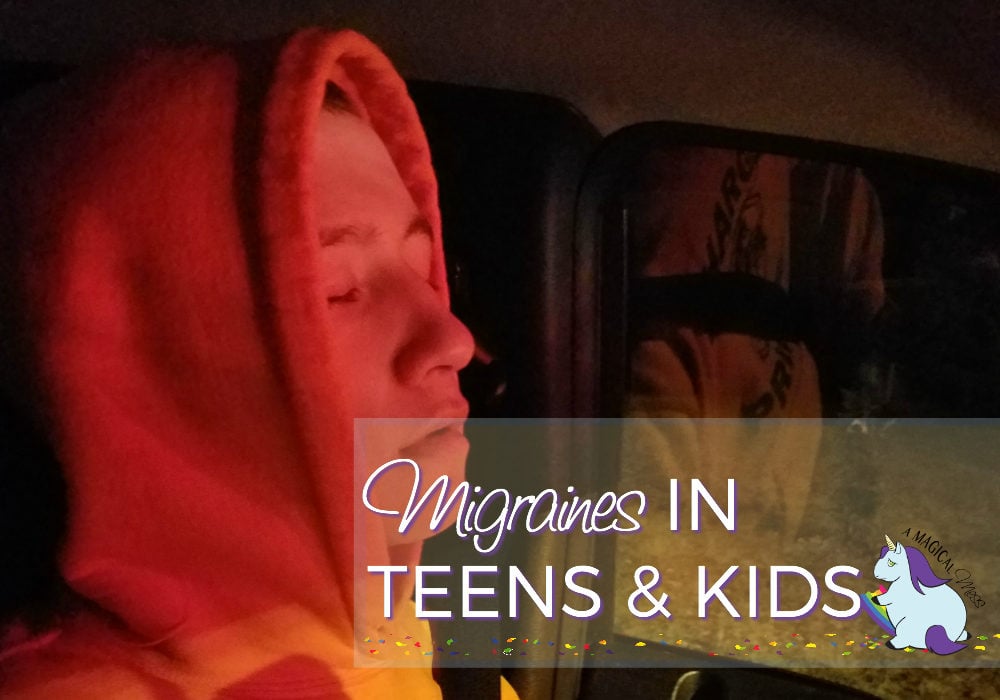 Teenager who has a migraine.