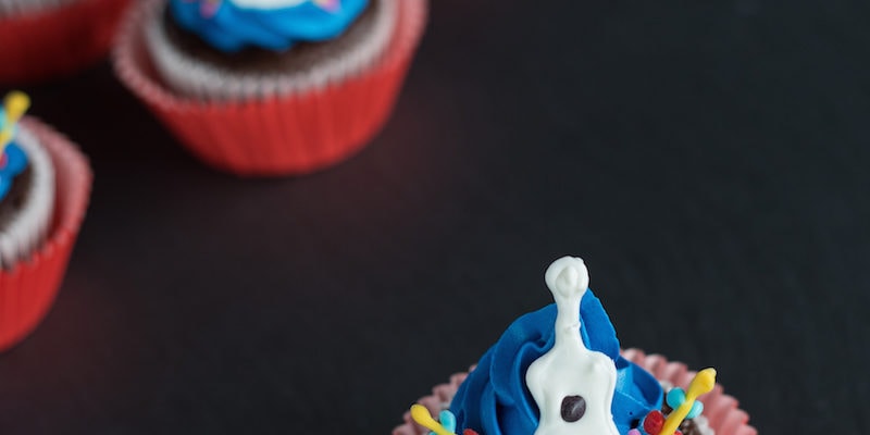 Coco cupcakes with guitars. 