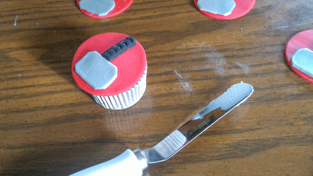 Icing on cupcakes