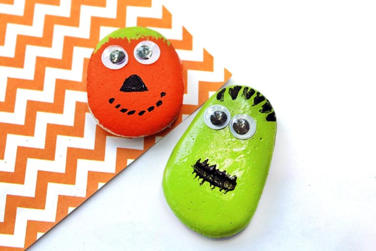 DIY Hand Painted Rocks for Halloween