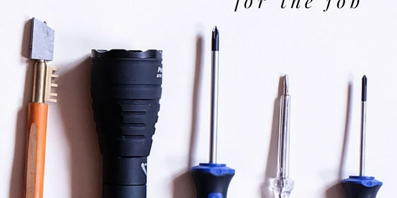 Tools lined up.