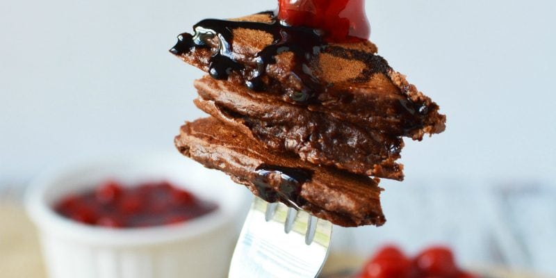 Best Protein Pancakes - 90 Calorie Chocolate Cherry Goodness