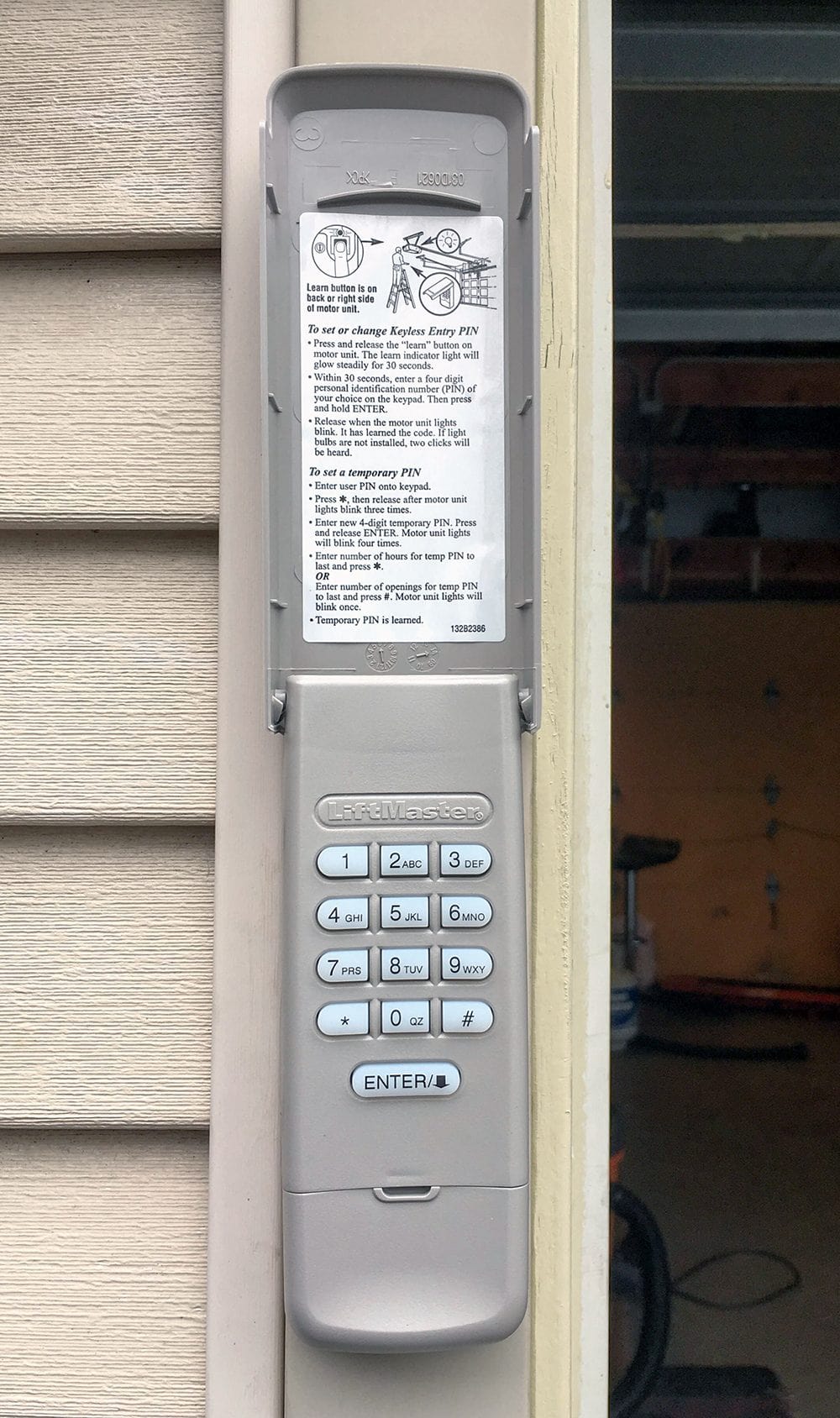 Garage keypad access with the new LiftMaster WiFi garage door opener