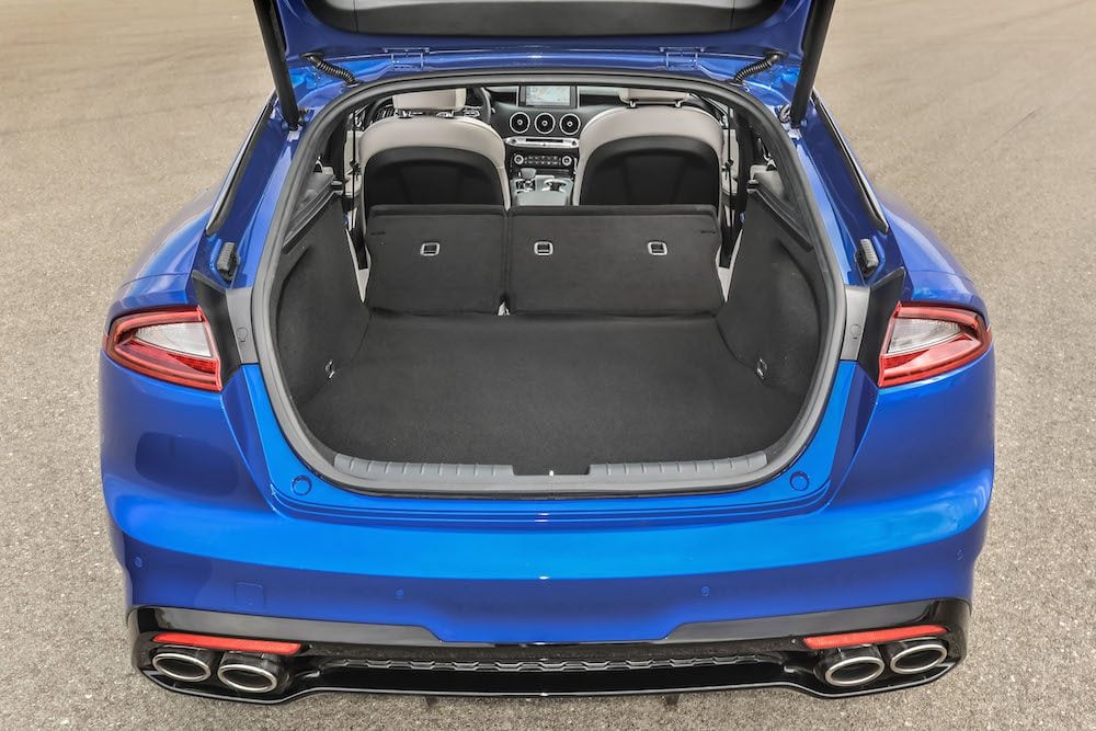2018 Kia Stinger trunk.