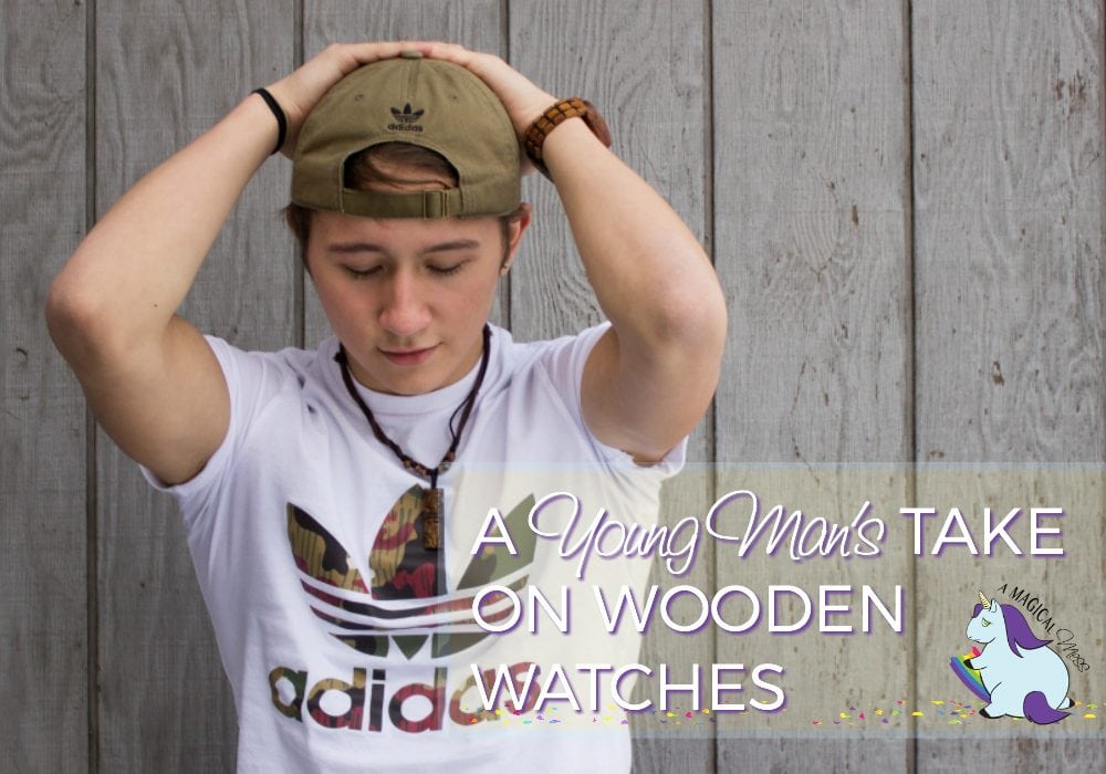 Adam wearing his Jord watch. 