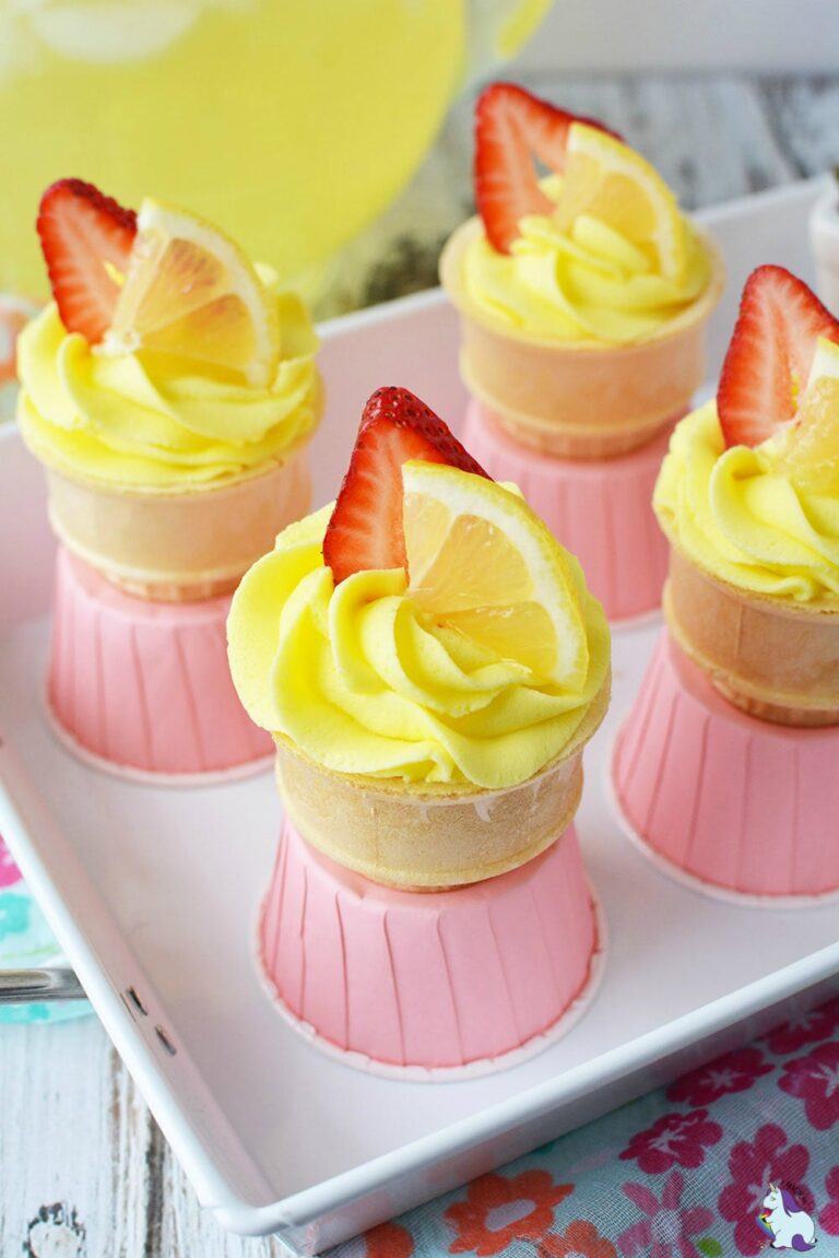 Strawberry Lemonade Cupcakes in a Cone Recipe