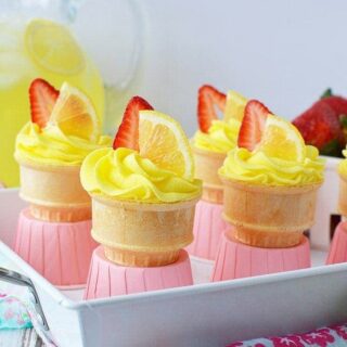 Strawberry Lemonade Cupcakes in a Cone Recipe 16