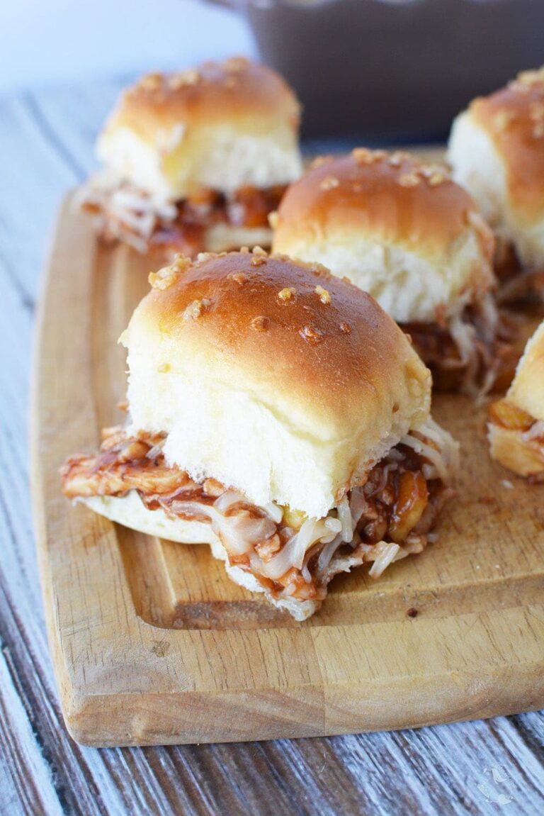 Honey Sweet Hawaiian BBQ Chicken Sliders Recipe