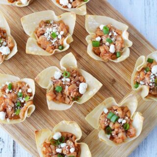 Easy BBQ Chicken Wonton Cups Recipe