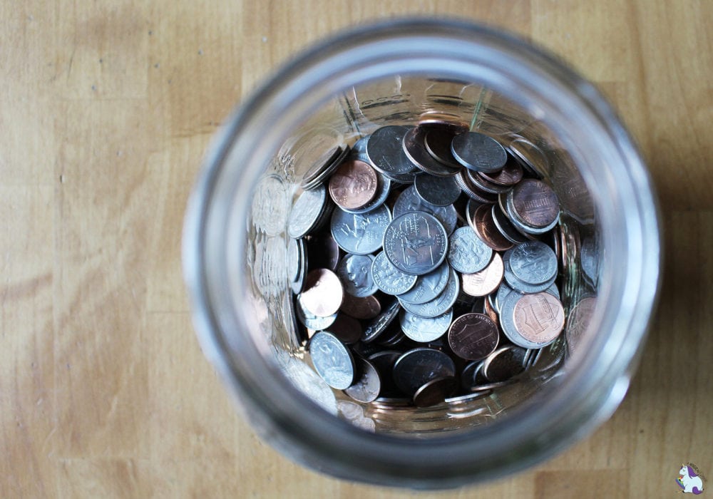 Jar of change.