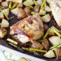 Honey Herb Baked Chicken Thighs Sheet Pan Dinner