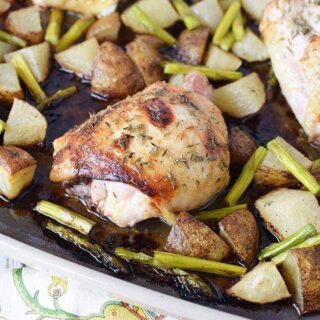 Honey Herb Baked Chicken Thighs Sheet Pan Dinner