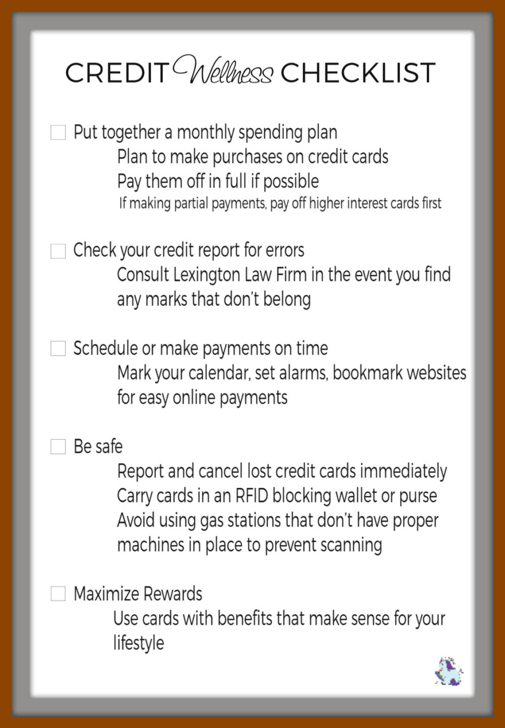 Credit Wellness Checklist - A Must Before the Holiday Shopping Season!