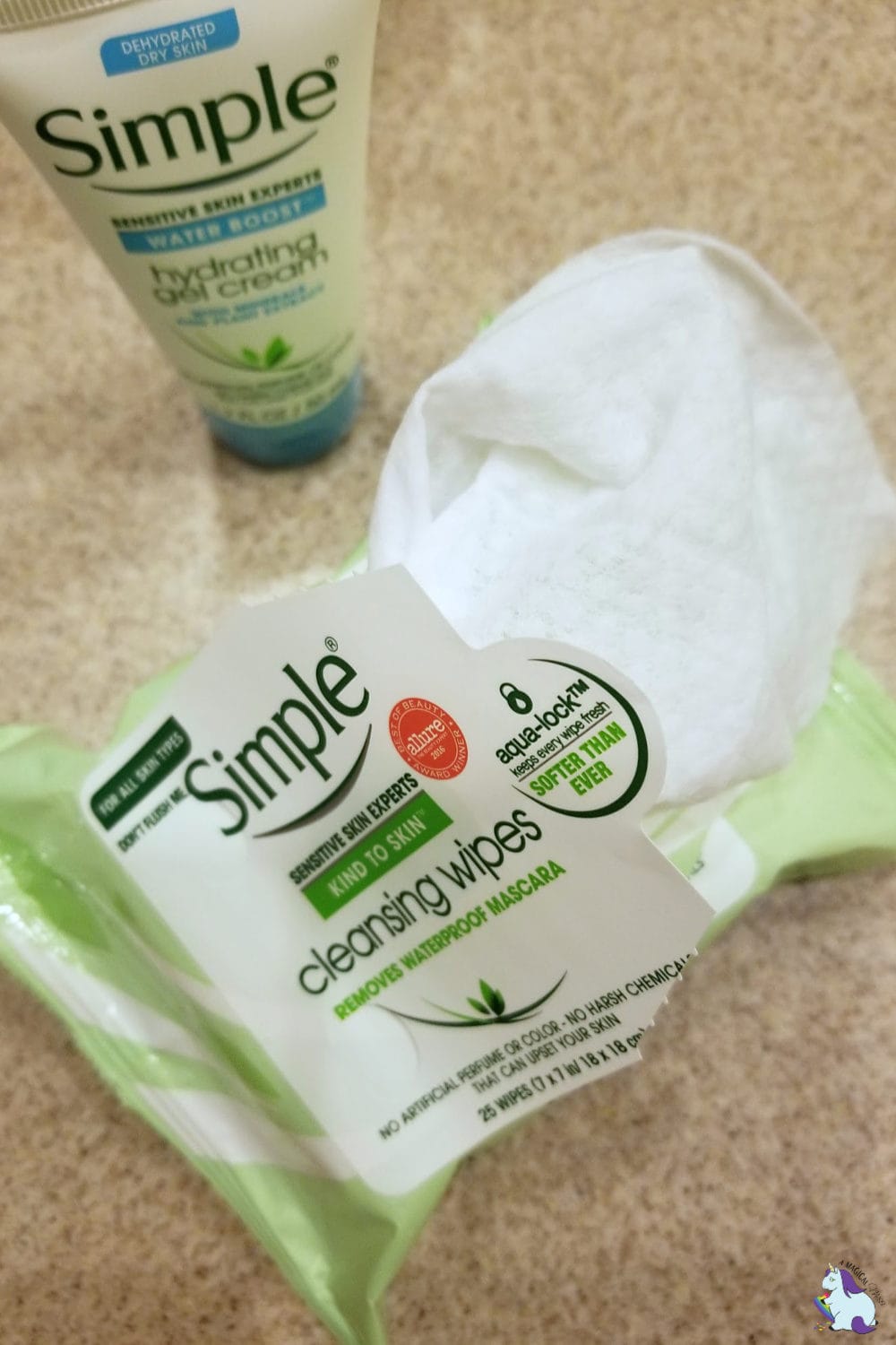 Simple cleansing wipes.