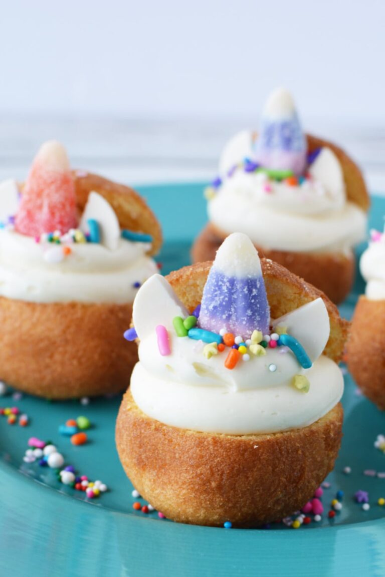 Adorable unicorn donut holes